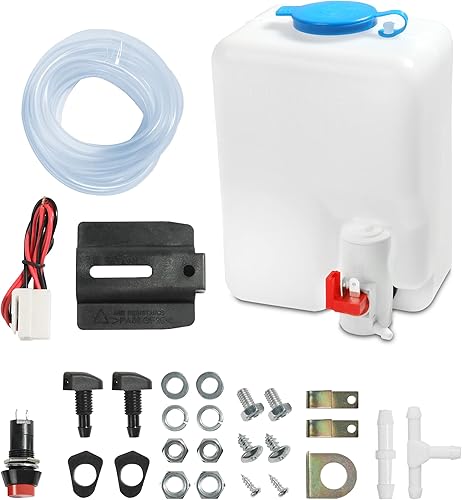 Botella universal para limpiaparabrisas de automóvil, kit de botella de depósito de líquido para lavadora de parabrisas de 12 V con bomba,
