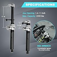 Vista 5 de Herramienta de compresor de resorte helicoidal automotriz, 2 piezas, juego de compresor de resorte Macpherson de alta resistencia con soporte