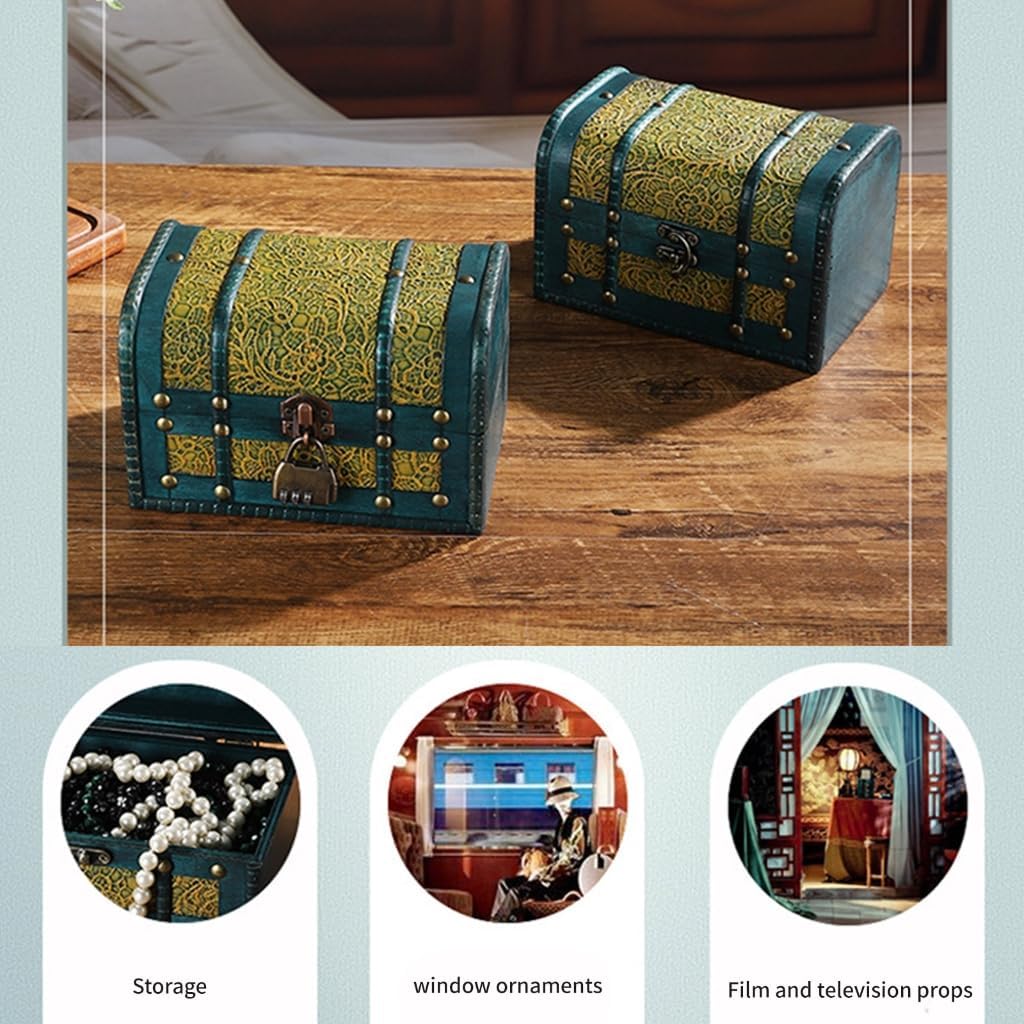 Stylish Wooden Keepsakes Storage Chests Case for Jewelry and Sentimental Items