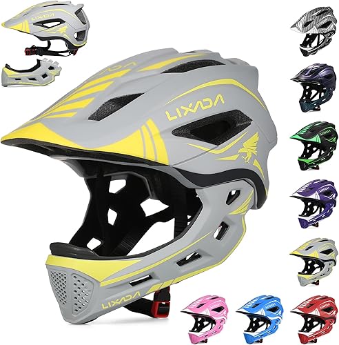 Lixada Casco de ciclismo para niños, casco de ciclismo desmontable ajustable para niños, bicicleta, monopatín, equipo de protección (20.5-22