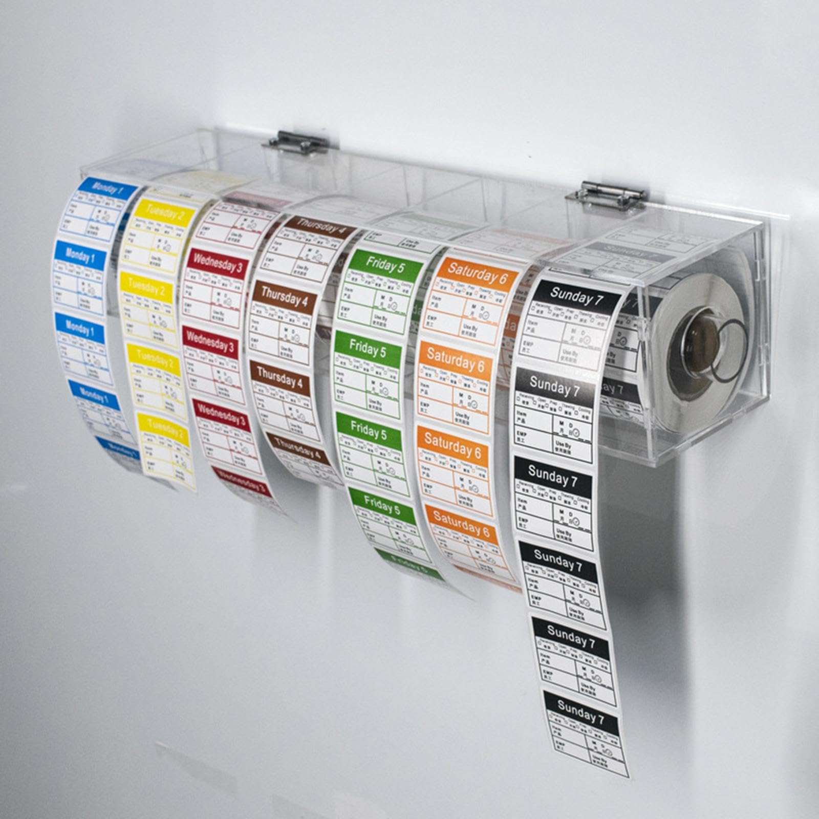 Distributeur D'étiquettes En Acrylique avec Support, Manuel, Polyvalent, 7 Compartiments pour étiquettes Des Jours de, Convient Aux Res