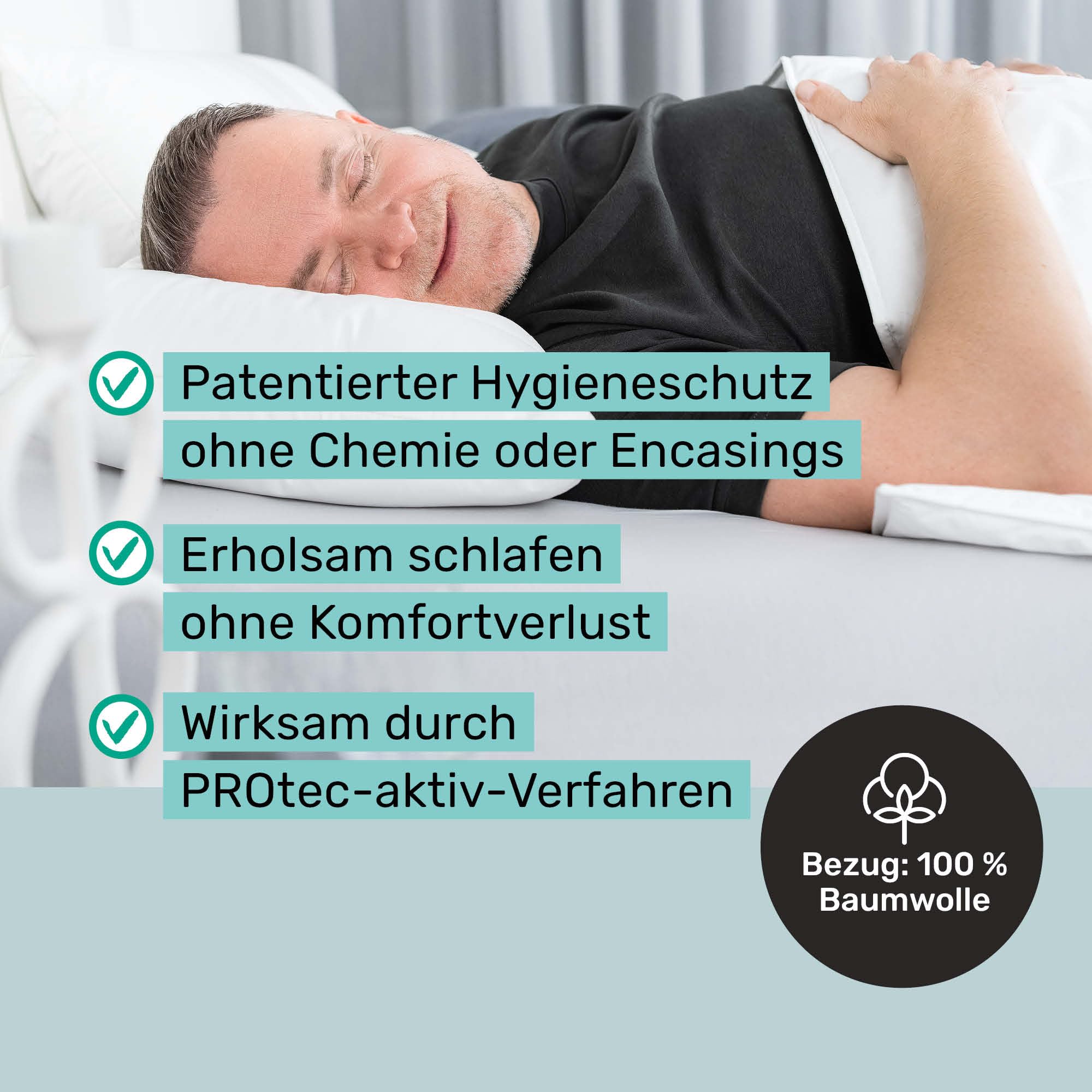 Centa-Star Allergiker Bettdecke 135x200 Sommer - Klinisch getestet - Leichte Sommerdecke für Allergiker, Bettzeug Made in Germany, Leichtsteppbett, Oberbett | antiallergisch