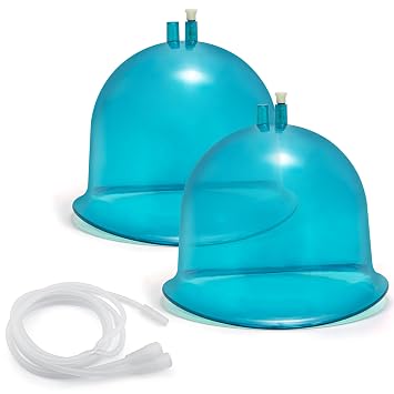 Vacuum Cups for Butt Lifting, Extra-Large Buttocks Cups Blue | 9.05" Base, 6.69" Height, 3000ML/101Fl.oz, Vacuum Therapy Machine Accessories for Body Contouring 1 Pair, ETHX005