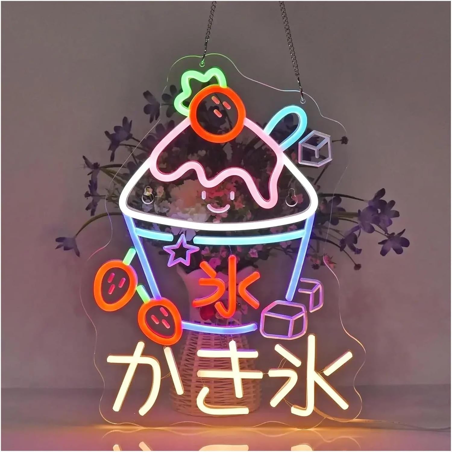 Niko様ご確認用 アートデコレーション ライト 日本のかき氷ネオンサイン LED ライト壁