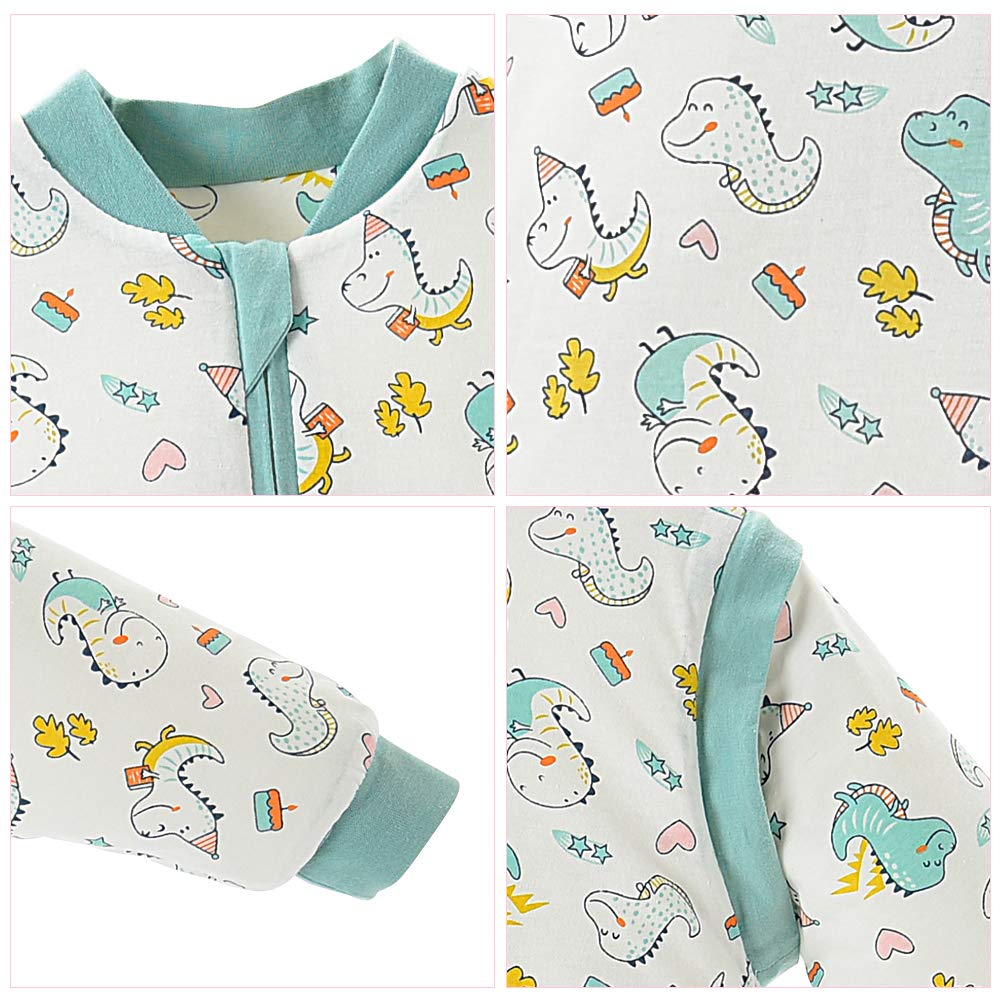 Happy Cherry Baby Sleep Sack with Feet Winter Thicken Toddler Infant Sleeping Bag Cotton Swaddle Wearable Blanket with Detachable Sleeves