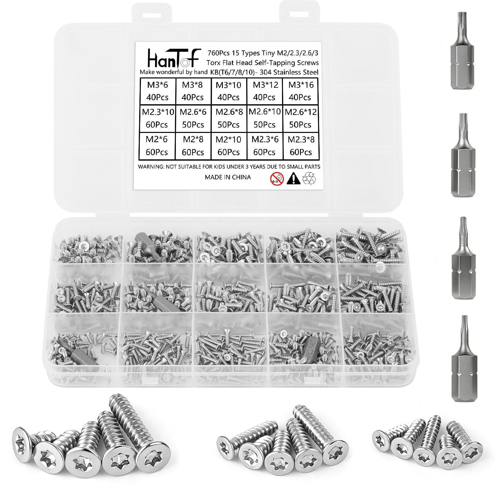 Stainless Steel Screws - 700 Pcs Assortment Kit -19