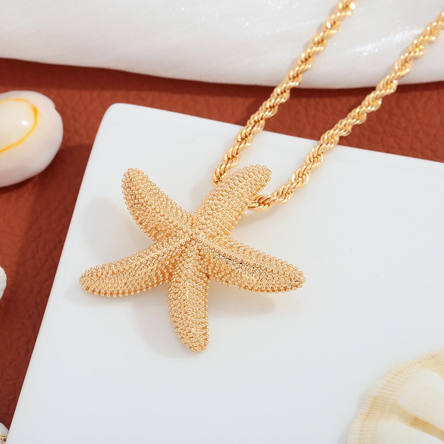 CLASSYZINT Gold Starfish Pendant Necklace Baroque Simulated Pearl Necklace for Women Summer Beach Jewelry - Image 4