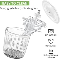 Vista 4 de Máquina de alimentos para bebés, procesador de alimentos de 20.3 fl oz con 8 cuchillas, picadora eléctrica de alimentos de 2 velocidades, picadora