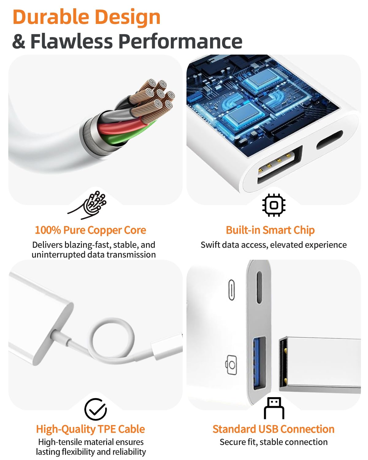 Amazon.co.jp: [Apple MFi認証] Lightning - USBカメラアダプター