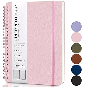 Amazon.com : ABERLLS Pink Lined Spiral Journal Notebook with