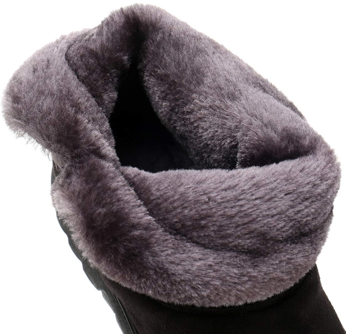 Vunavueya Stivali Donna Invernali Scarpe Stivaletti da Neve con Imbottitura Calda Stivali alla Caviglia Caldi Boots Scarpe 35-41.5