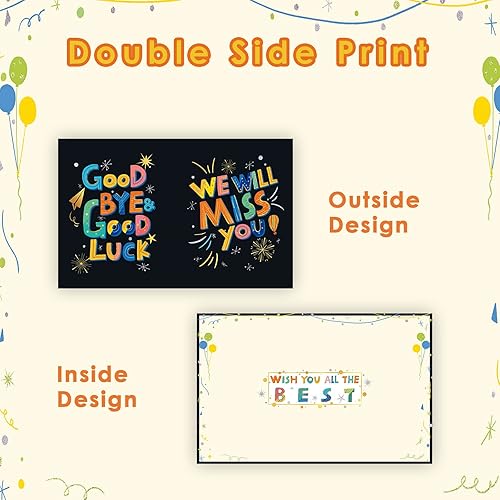 Miniatura 3 de HOMANGA Tarjeta de felicitación de despedida grande, tarjeta de despedida para colega, libro de invitados de despedida, tarjeta de despedida,