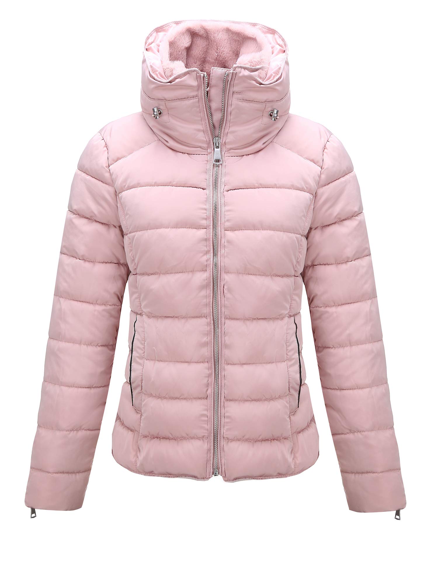 Bellivera Women's Quilted Lightweight Padding Jacket, Puffer Bubble Coat Cotton Filling for Spring Fall and Winter