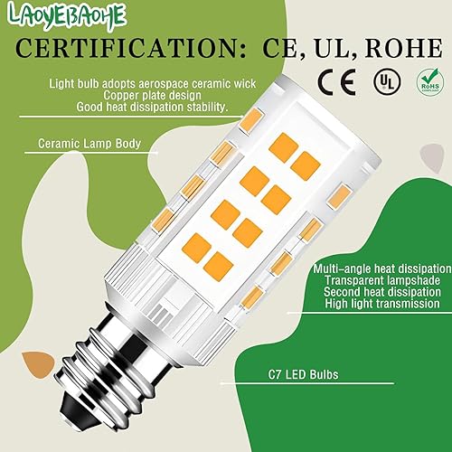 Miniatura 4 de Paquete de 2 bombillas LED de repuesto para espejo de maquillaje RP34B de 20 W, se adapta a BE151T BE71CT BE47X BE47BR para espejo de maquillaje