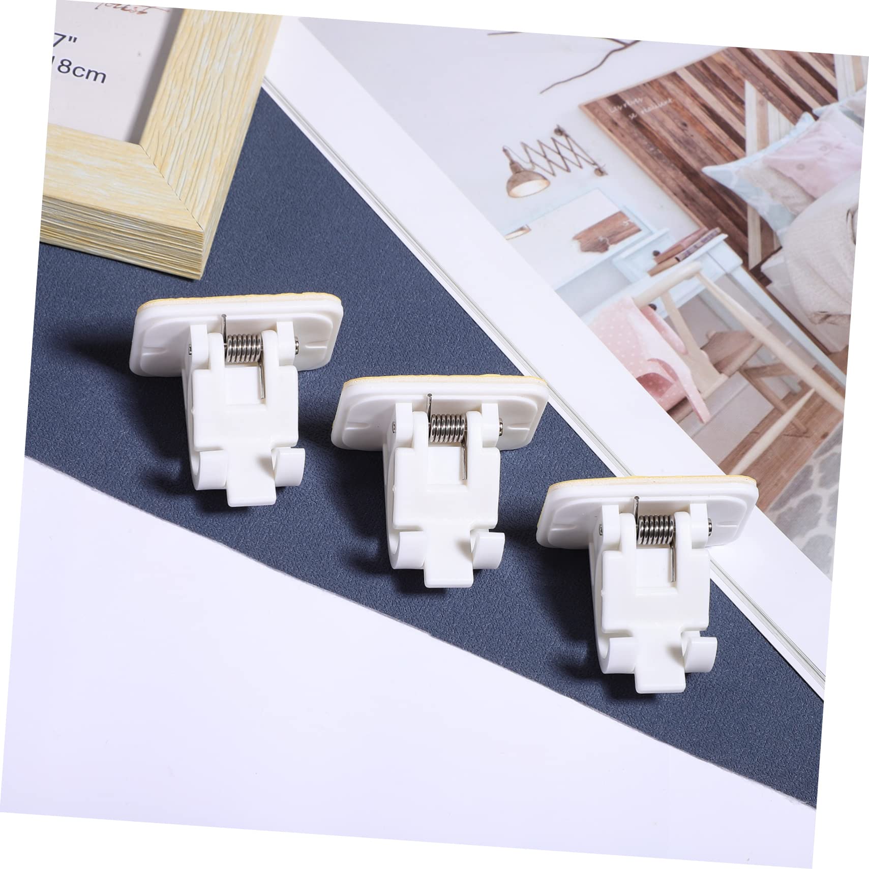 Mobestech 2 Set Pz Supporti per Bastoni Tende Autoadesivi Supporti per Tende da Regolabili Facile Installazione Chiodi Adatti per Cucina 10 Pezzi * 2