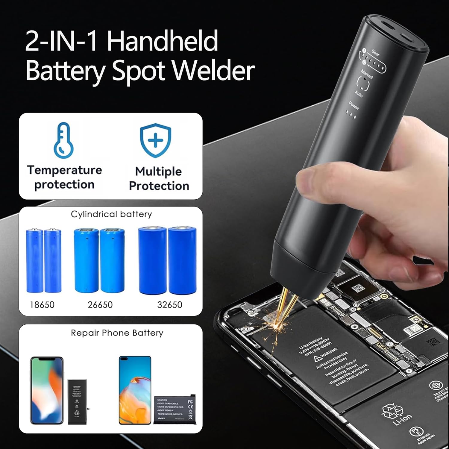 Handheld Battery Spot Welder for Electronics Repair
