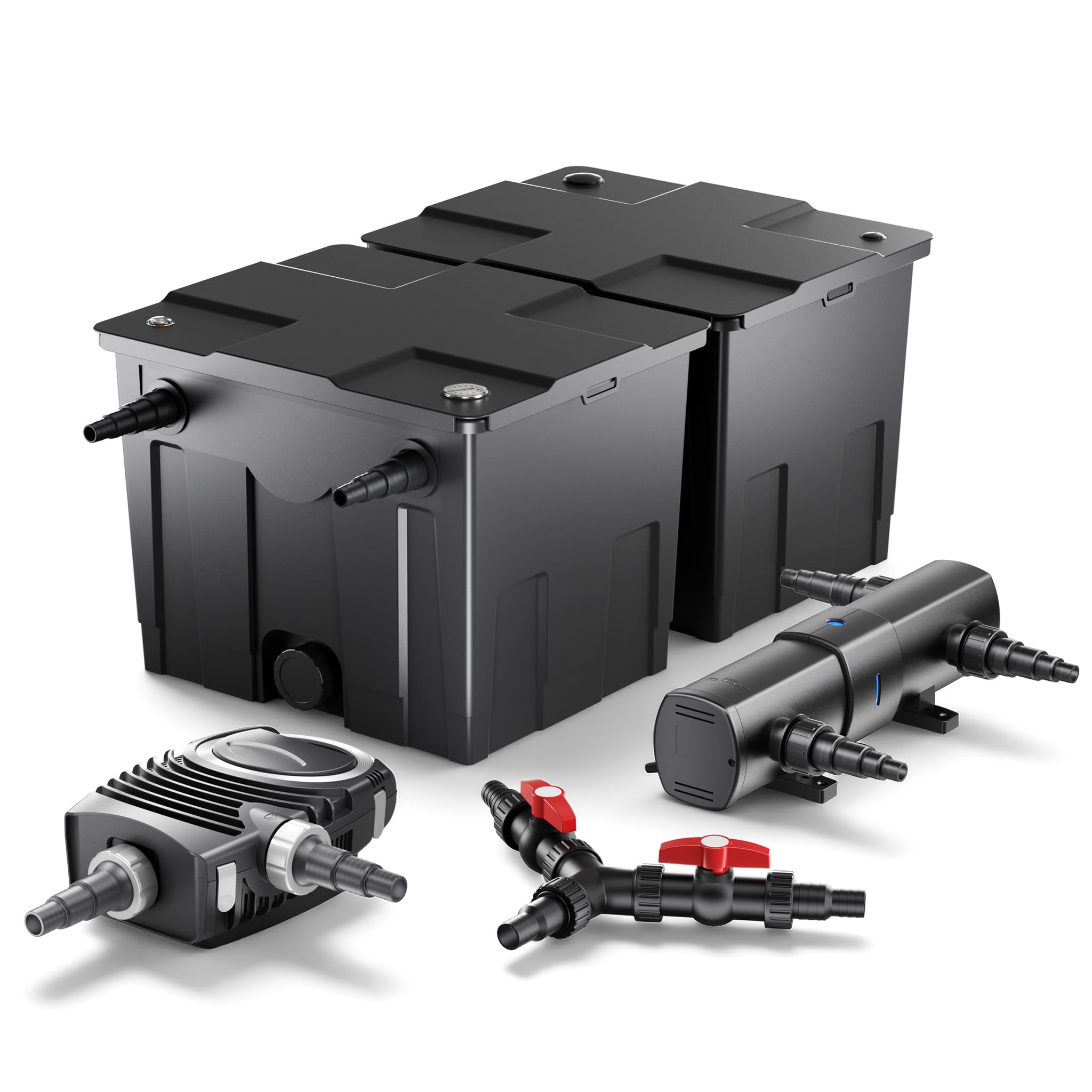 Set Filtro SunSun 60.000l Chiarificatore 18W Pompa NEO10000 80W