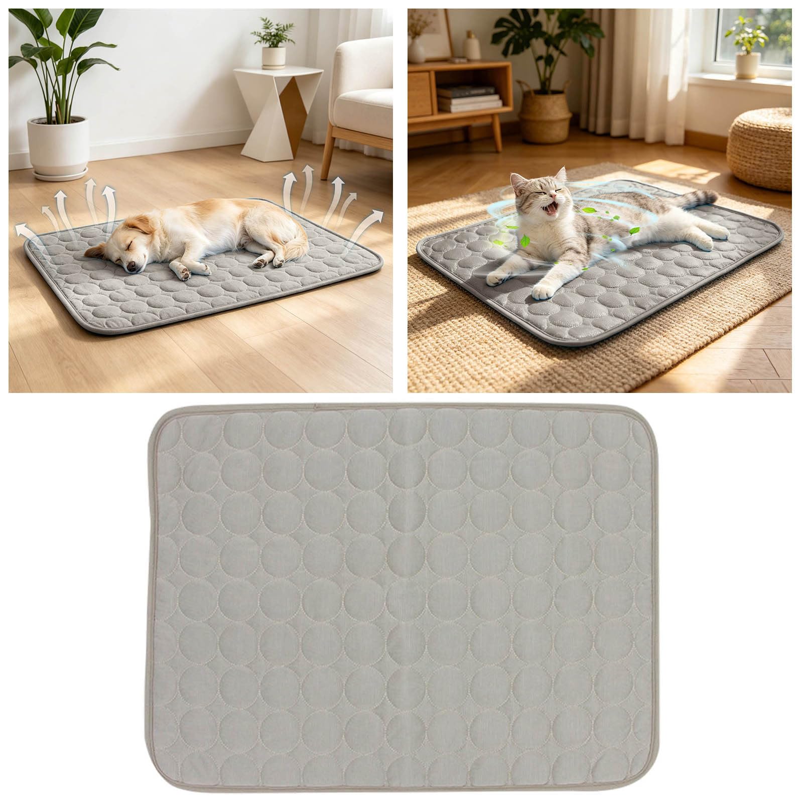 Dog Cooling Mat, Self-Cooling Pad for Car Home, Large Pet Ice
