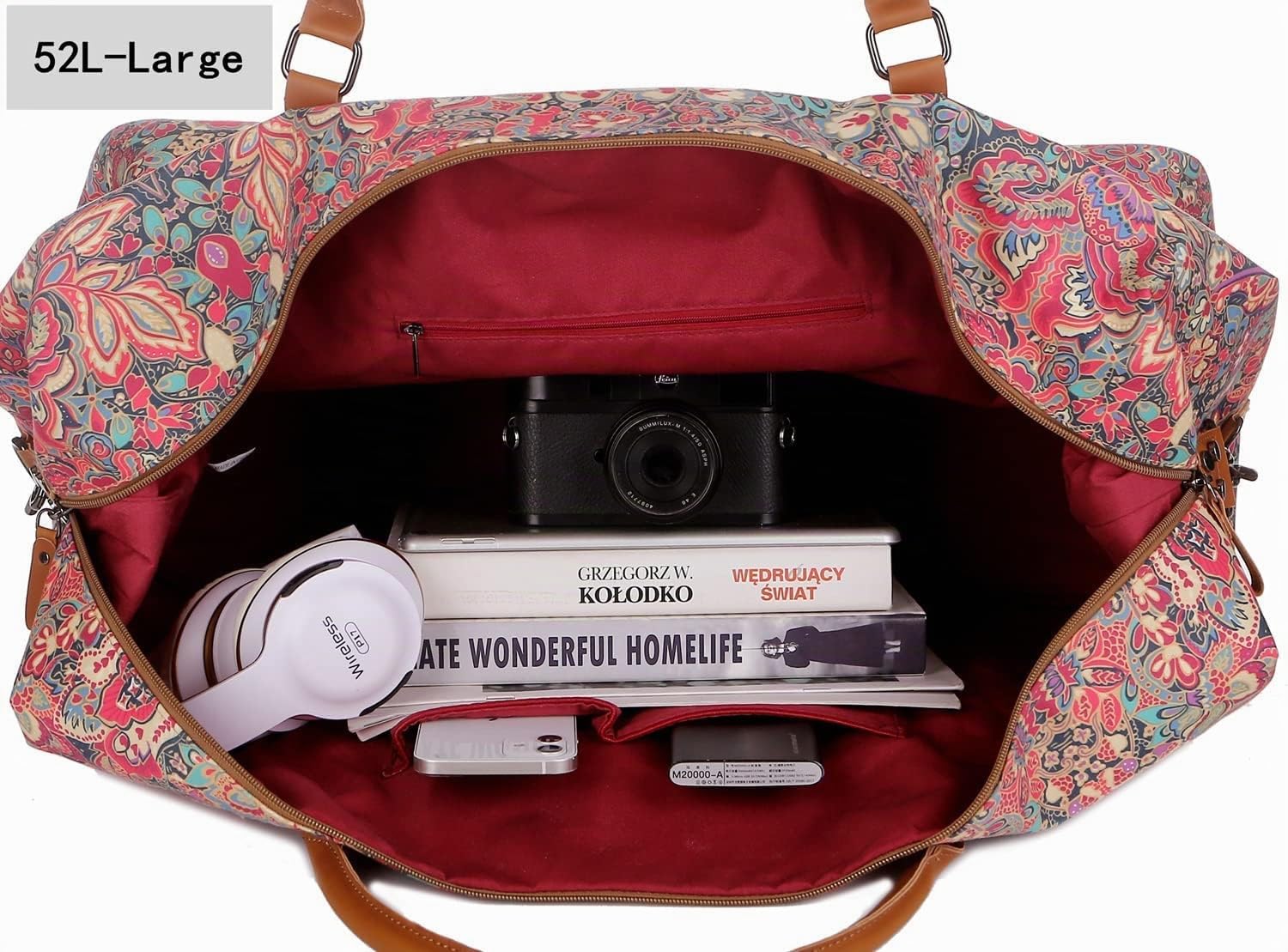 BAOSHA Sac de Voyage Surdimensionné pour Femme Grand Sac Weekend Sac de Sport Avion Sac Maternité HB-15 (HS)