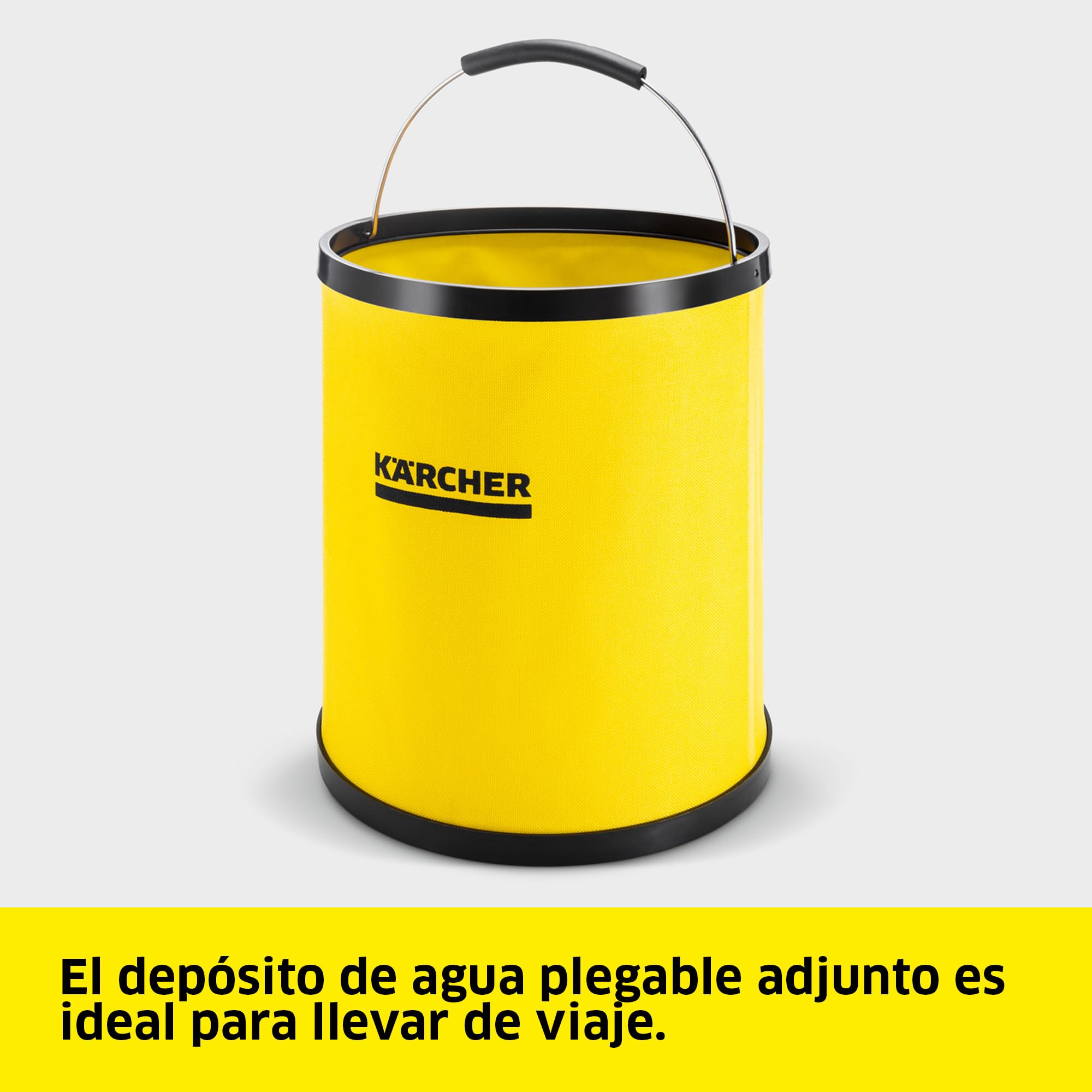 Kärcher Hidrolimpiadora Portátil a Batería KHB 4-18 Plus Battery Set, presión máxima de 21 bares, caudal de 170 l/h, autonomía de hasta 14 minutos, batería 18 V y cargador incluidos, depósito plegable