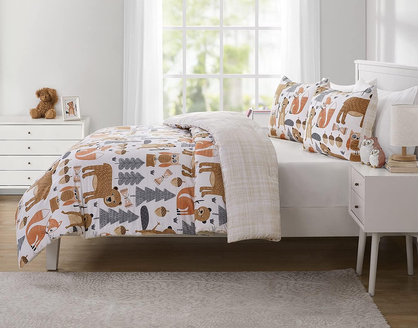 VCNY Home Little Campers Reversible 2 Piece Bedding Comforter Set Twin Multi