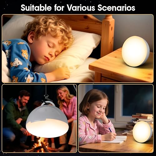 Miniatura 6 de Pequeña lámpara de mesa inalámbrica con sensor de gravedad, portátil recargable de 2200 mAh, funciona con pilas, mini luz cálida y suave para mesita