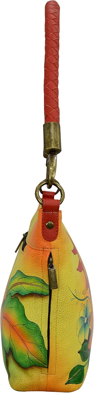Anna by Anuschka Women’s Hand Painted Genuine Leather Shoulder Hobo