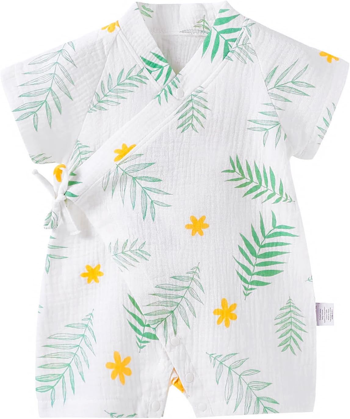 Newborn Muslin Robe Baby Kimono Onesie Infant Cotton Romper 0-24 Months