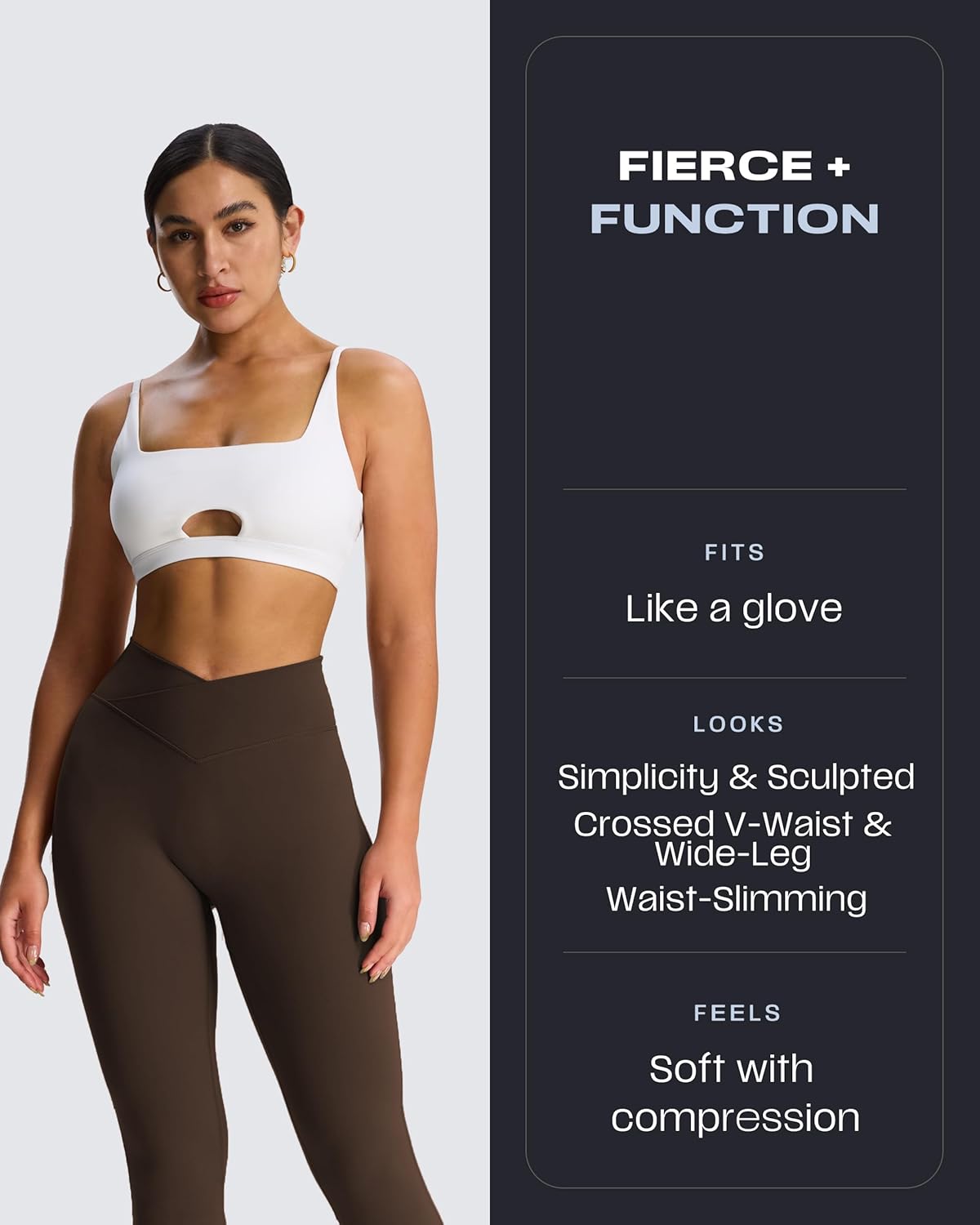 Aoxjox Flare Leggings for Women Trinity Tummy Control High Waisted Wide Leg Crosswaist Yoga Pants 29"/31"/33" - Image 2