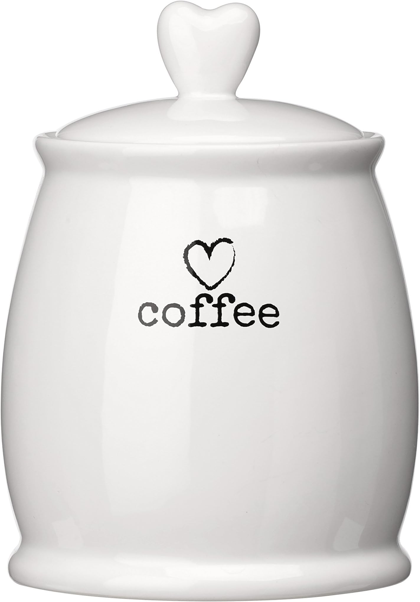 Premier Housewares Charm Coffee Canister, White