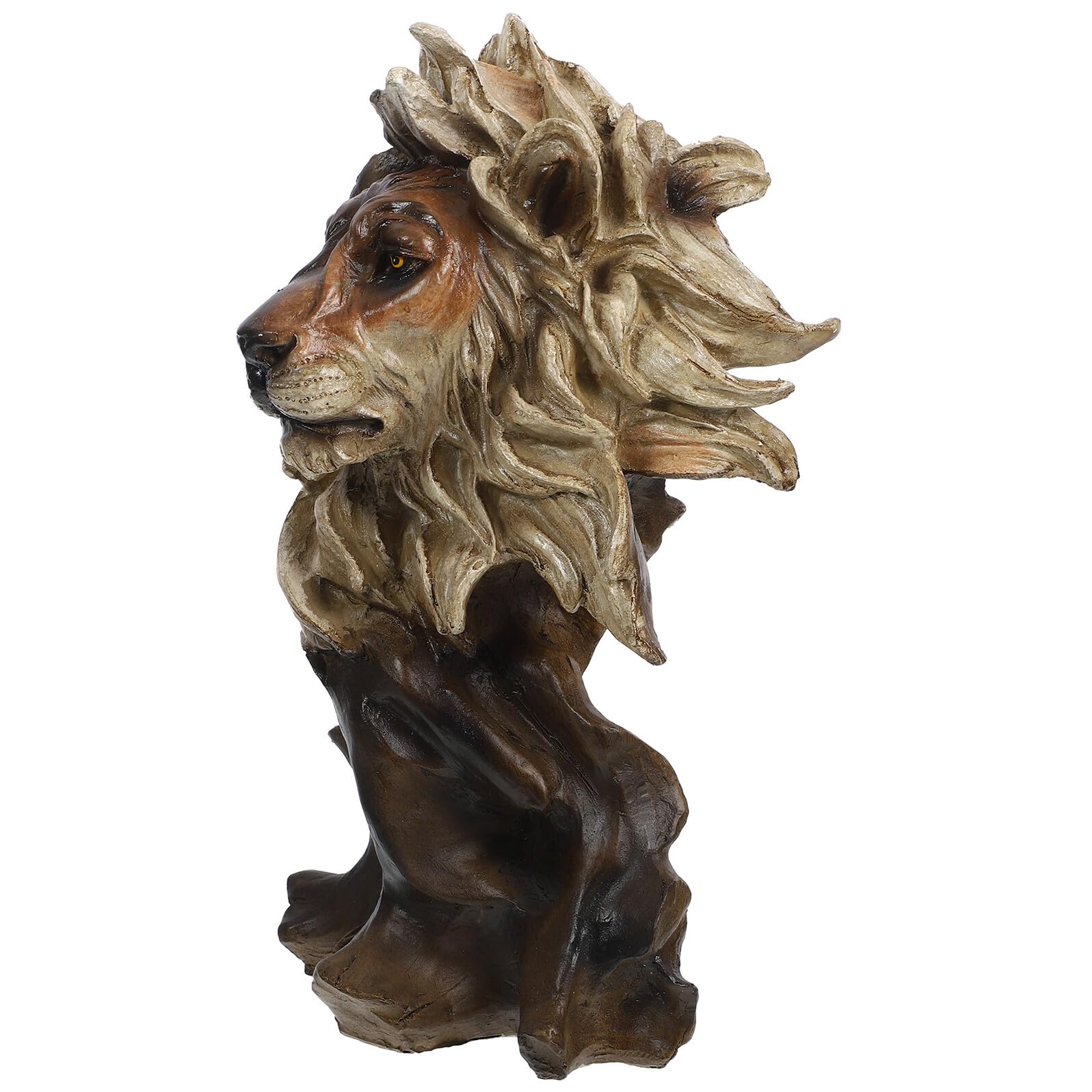 Statue tête de lion cadeau idéal de pendaison de crémaillère et décoration de bureau chic
