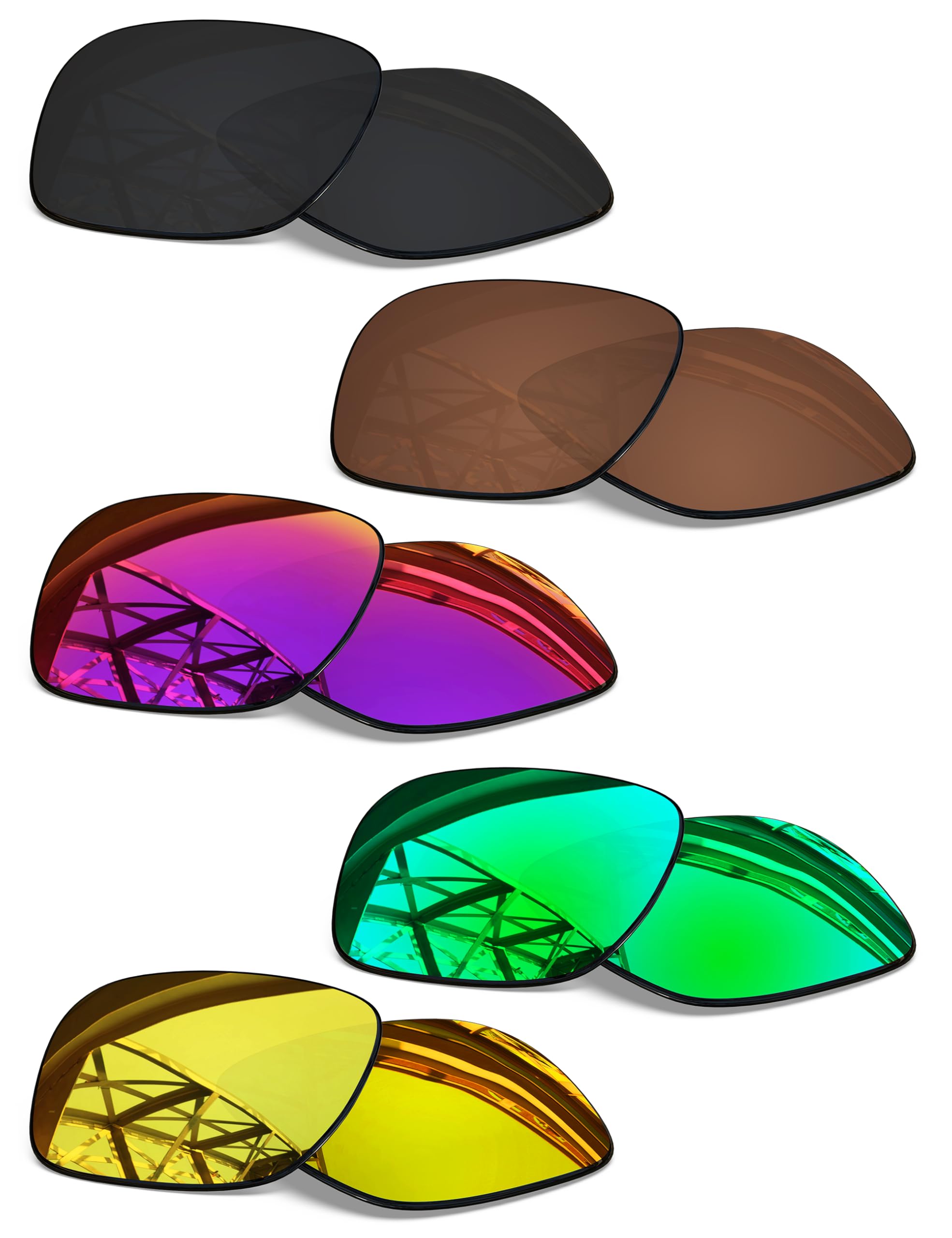 Set di 5 lenti di ricambio da uomo per Ray-Ban Meta Wayfarer Gen 2 RW4012 (50 mm) e RW4006 Smart Glasses Combo Pack S03, protezione UV, antigraffio