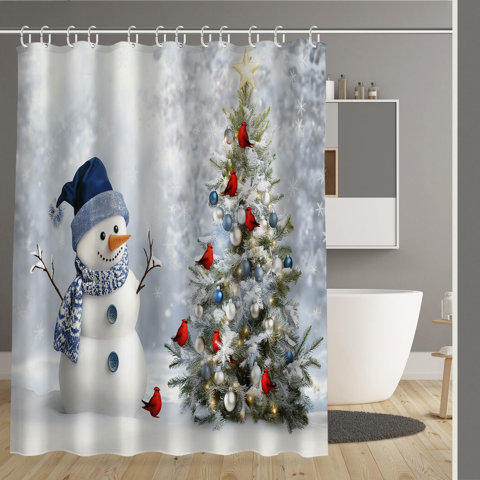 Rideau de douche imperméable anti-éclaboussures 180x180 lavable en machine pour baignoire propre