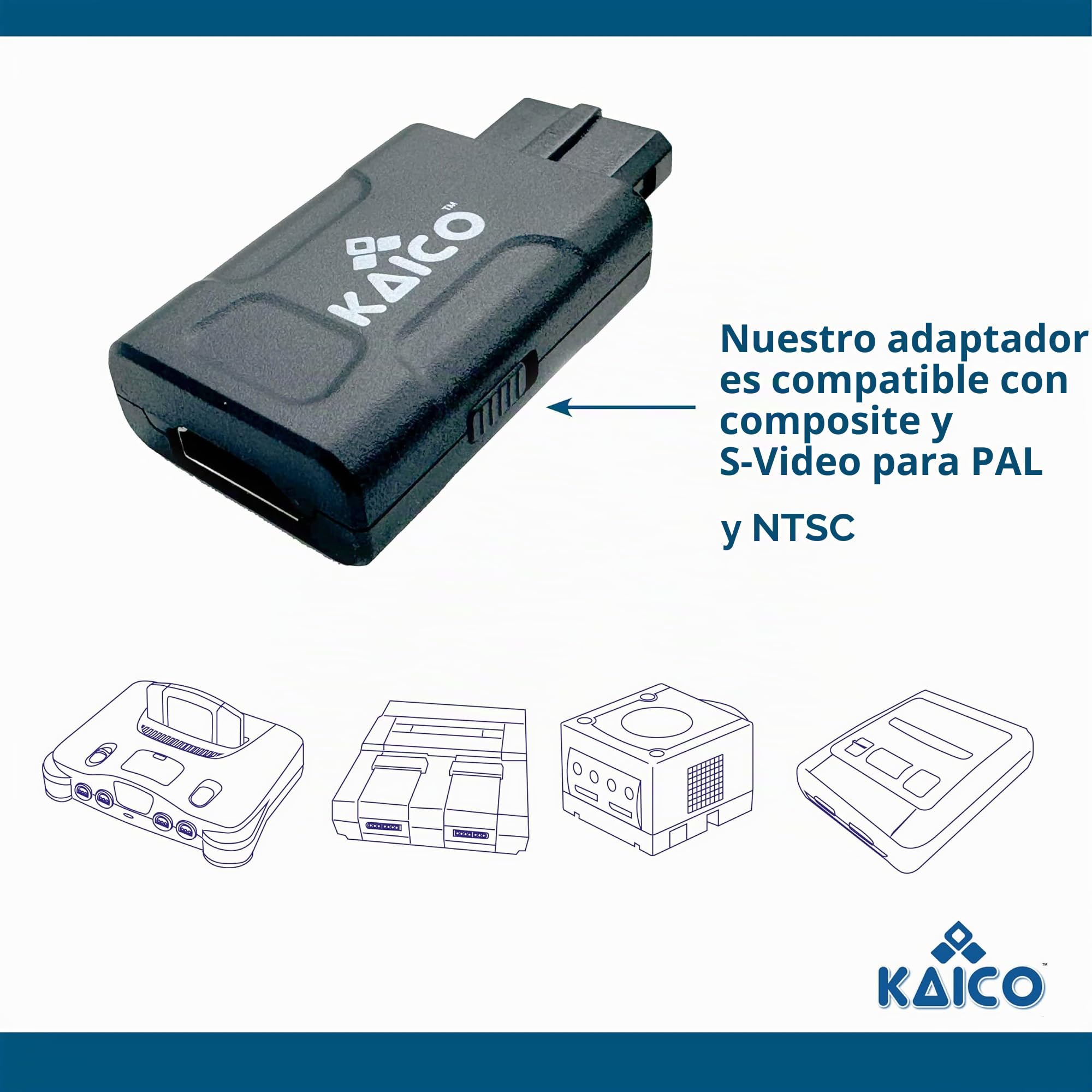 Kaico HDMI Adapter with S-Video and Composite Support Compatible with Nintendo N64, Super Nintendo SNES, Famicom and Gamecube. A Simple Plug & Play HDMI