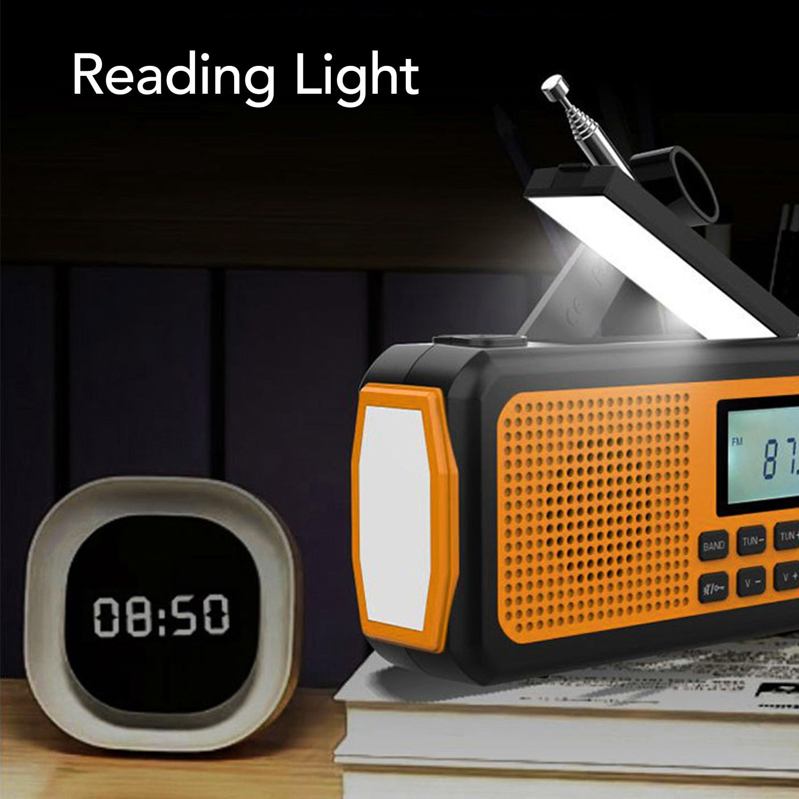 Bewinner Radio Awaryjne z korbą ręczną, ładowanie Słoneczne USB, AM FMSW Noaa Weather Radio, SOS Alarm, Latarnia 400LM na Kemping na świeżym Powietrzu, Przetrwanie, Przerwy w Dostawie