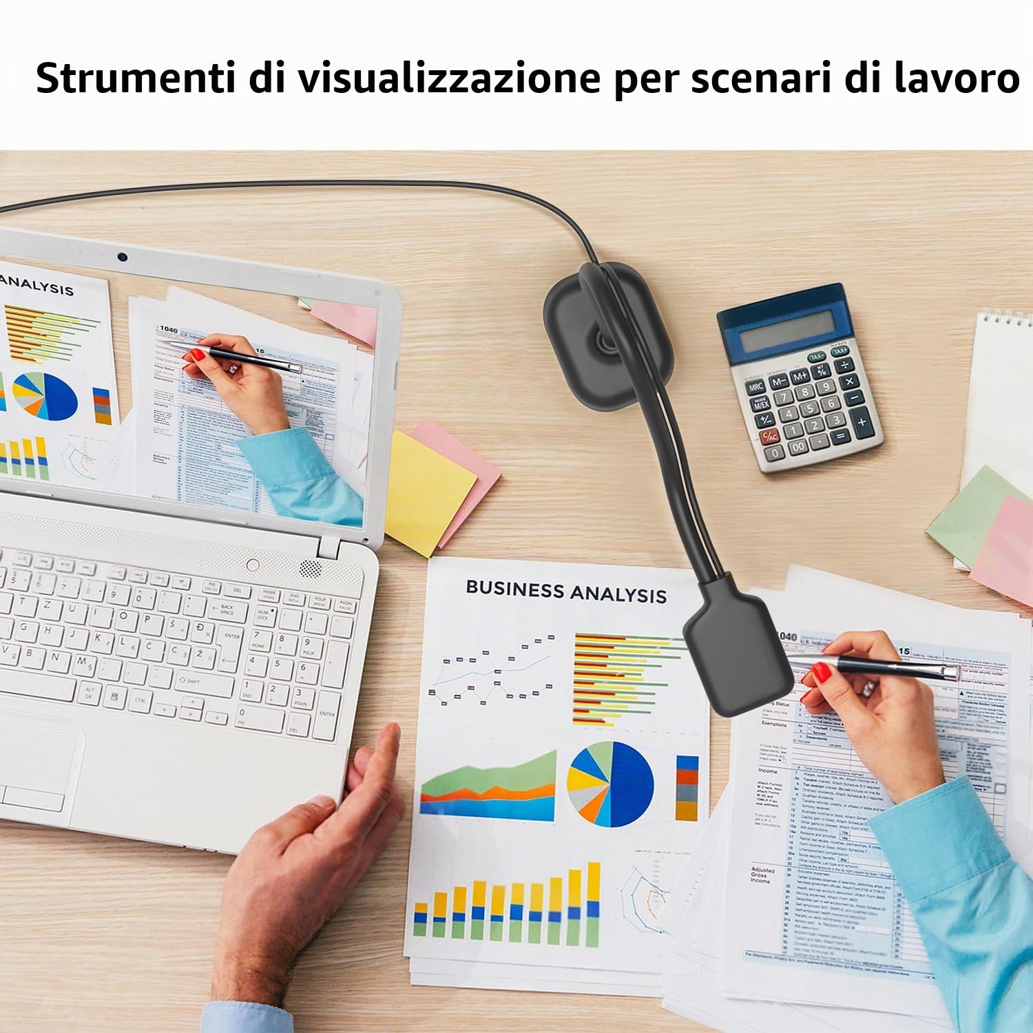 Gawerta Telecamera USB per Insegnanti e Classe, Webcam PC per Mac OS, Windows, Chromebook, per Demo Live, Conferenze Web, Apprendimento a Distanza, Insegnamento Remoto