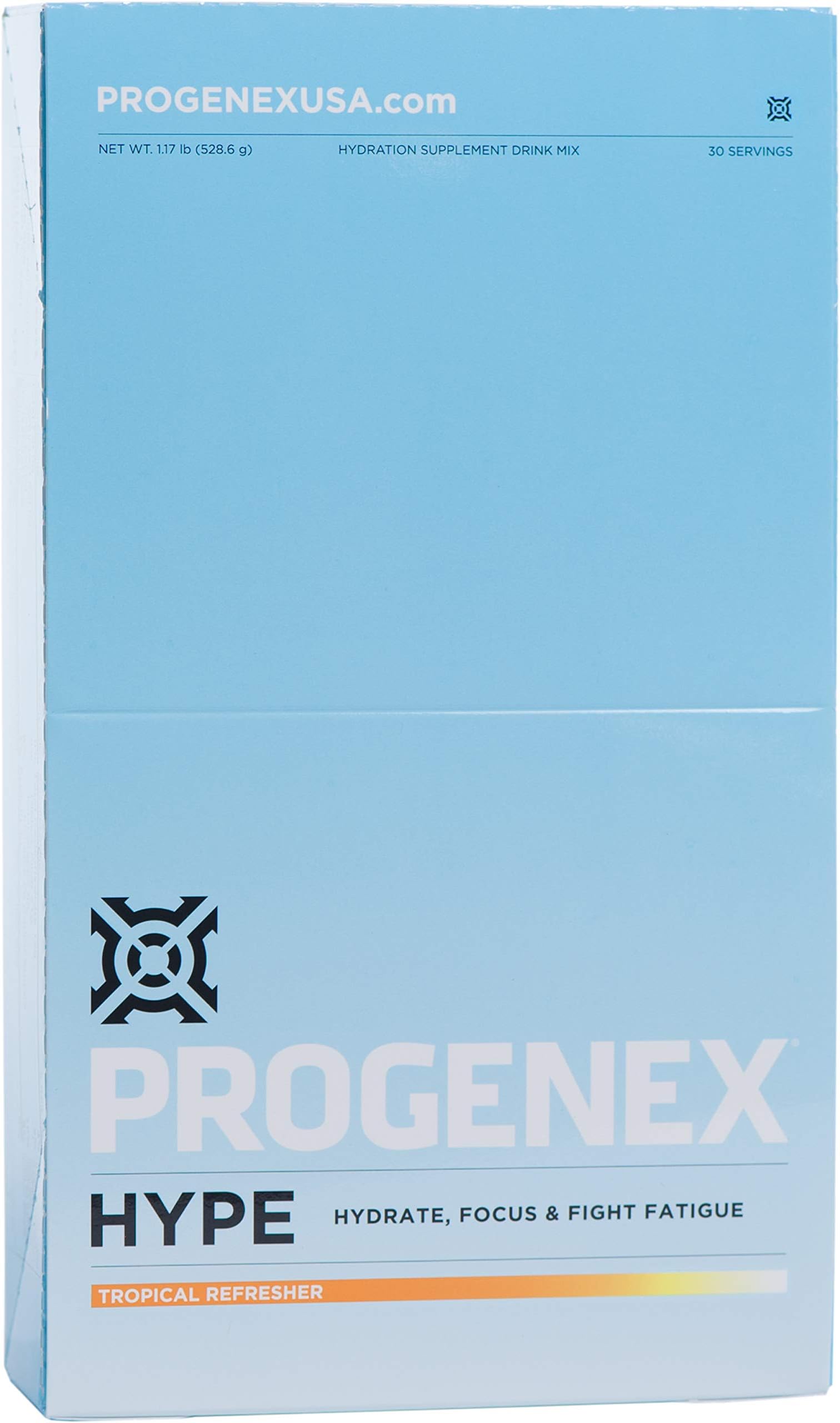 PROGENEX Hype® LNAA/BCAA Blend | Sports Performance and Hydration Supplement | Fight Fatigue, Enhance Endurance, Boost Mood & Focus | 30 Servings (Tropical Refresher)