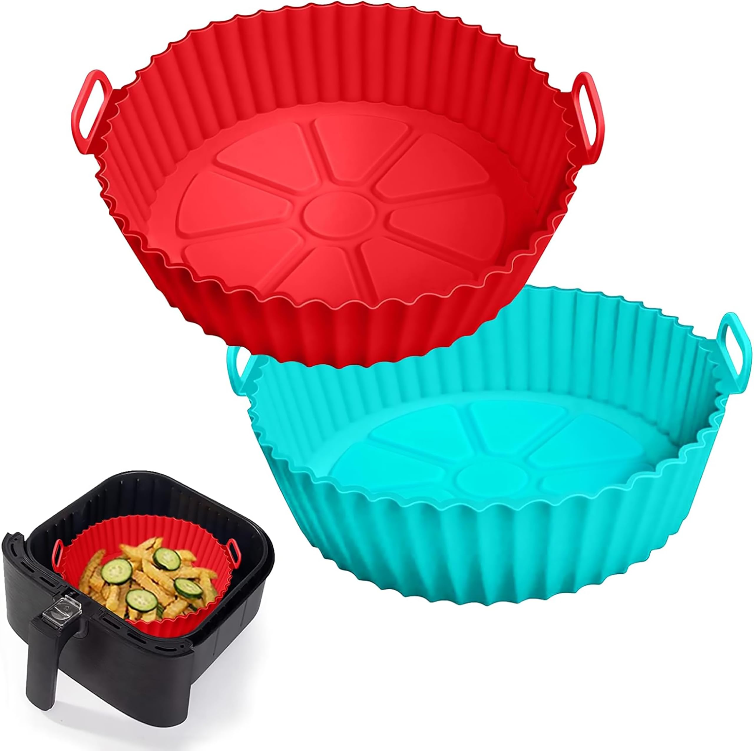 See full amazon price history chart for Casa Azul Non-Stick Air Fryer Silicone Tray Set of 2 | 8-Inch BPA-Free Silicone Air Fryer Basket - 450°F Heat Resistant, Microwave & Oven Safe Air Fryer Liner - Multicolor Universal Fit Airfryer Tray Casa Azul Non-Stick Air Fryer Silicone Tray Set of 2 | 8-Inch BPA-Free Silicone Air Fryer Basket - 450°F Heat Resistant, Microwave & Oven Safe Air Fryer Liner - Multicolor Universal Fit Airfryer Tray (B0DCN8TXVH) Amazon Price History, Amazon Price Tracker