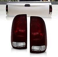 AmeriLite Smoke Red Tail Lights for 1997-2003 Ford F-150 & 1999-2007 F-250/350 Super Duty Styleside - DOT OE Pair