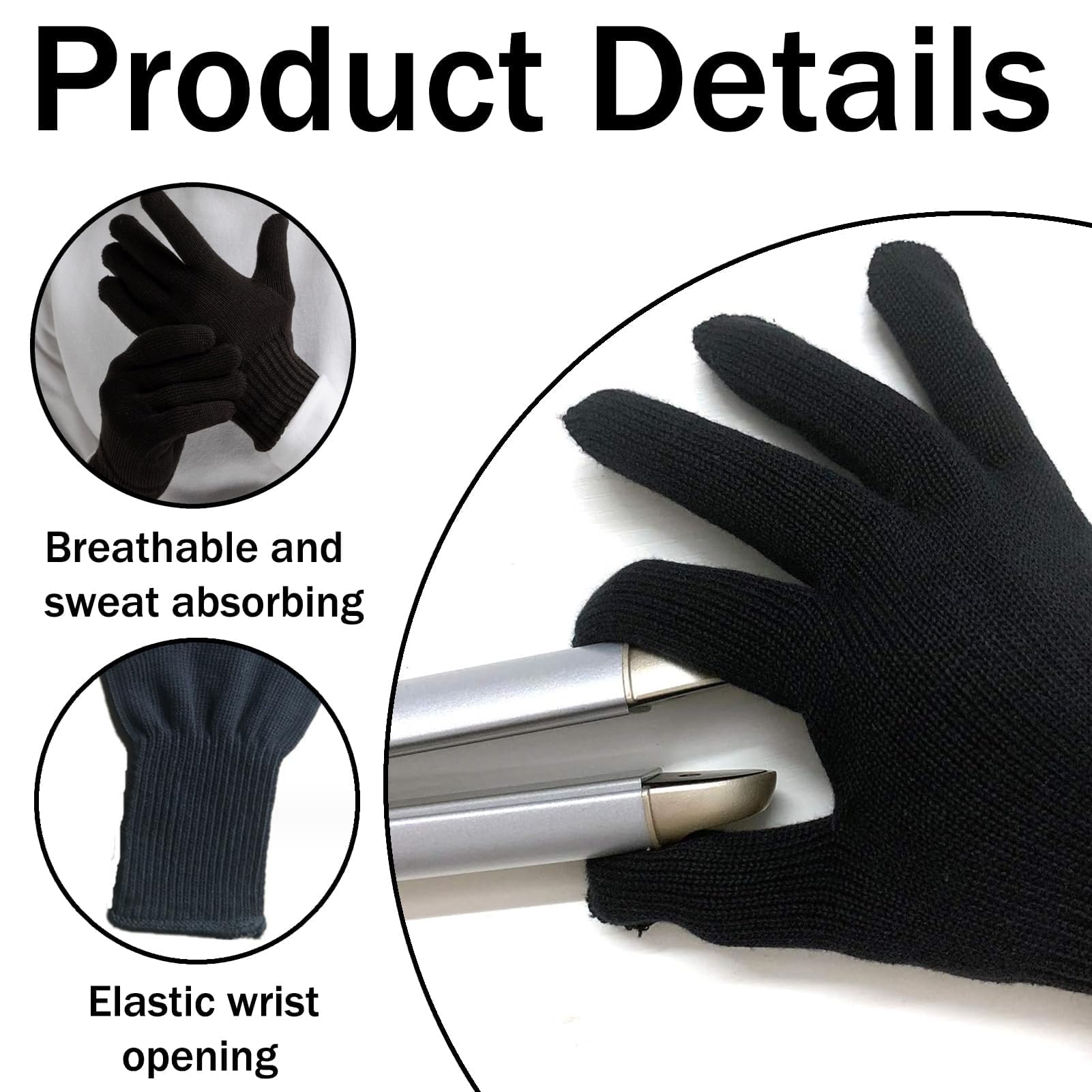 Gants Professionnels Résistants à la Chaleur - Protection Pour Coiffer les Cheveux, Boucler, Lisser Avec Fer à Friser