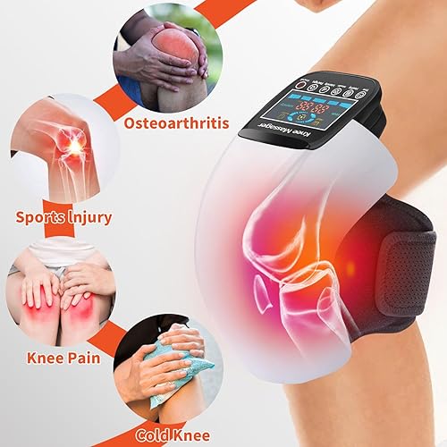 Miniatura 2 de Tuzupi Masajeador de rodilla, masajeador portátil con funciones de calefacción y vibración, masajeador inalámbrico de rodilla de temperatura
