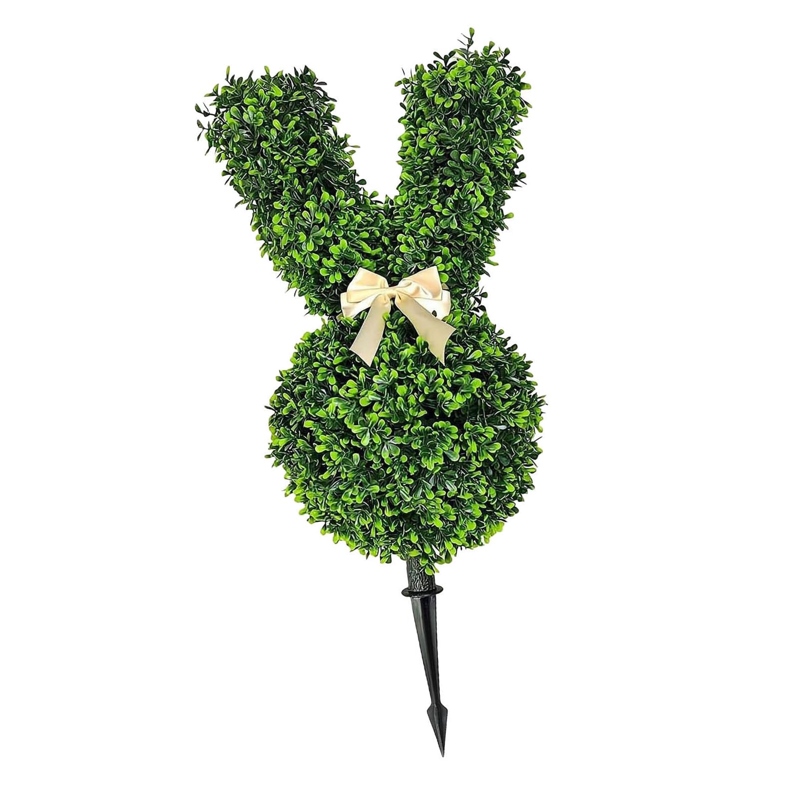 ordinarYone Easter Stake Rabbits Green Rabbits Shaped Plant for Indoor and Outdoor Sculpture Decors