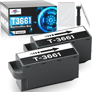 T3661 Ink Maintenance Box for XP-15000 XP-6100 XP-6000 XP-8800 XP-970 XP-8500 XP-8700 XP-8600 Expression Premium/Photo Printer, Compatible for Epson T3661 Maintenance Box (2 Packs)