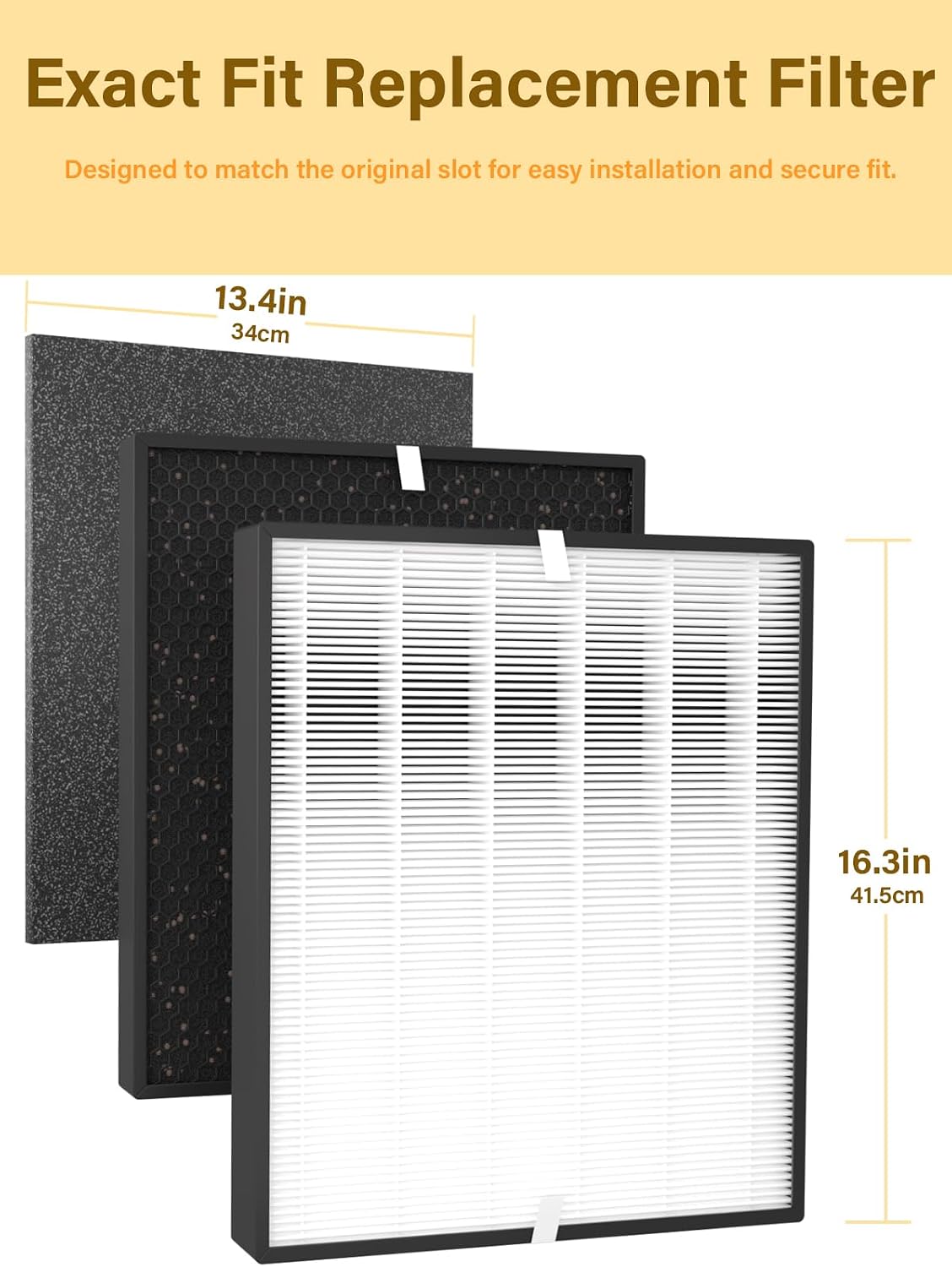 3000 Replacement Filter Compatible with AirDoctor 3000 Air Purifier, 1 Premium Filter + 2 Activated Carbon Filters + 4 Pre-Filters (7-Pack)，𝐈𝐧𝐜𝐨𝐦𝐩𝐚𝐭𝐢𝐛𝐥𝐞 𝐰𝐢𝐭𝐡 𝐀𝐃𝟑𝟓𝟎𝟎 image 2