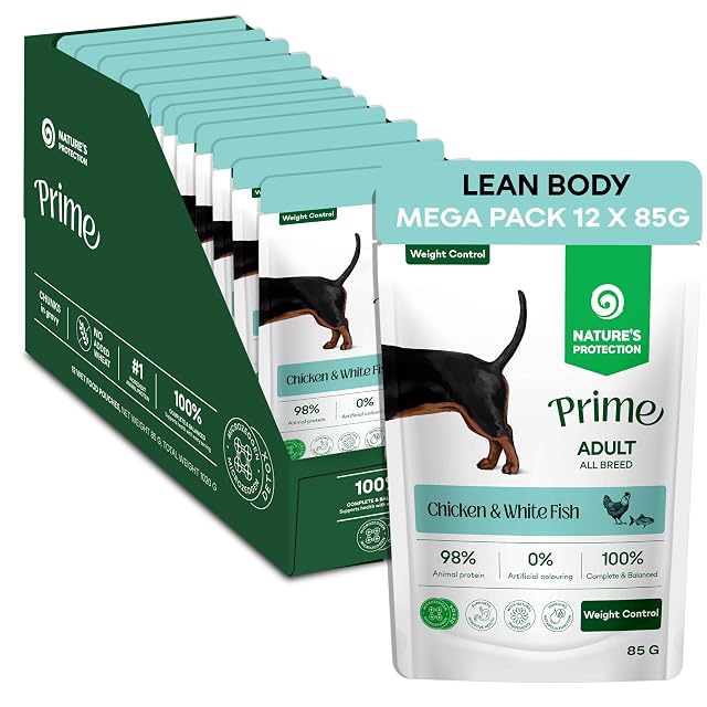 Nature's Protection Prime Húmedo Perro, Pollo y pez Blanco 12 x 85 g