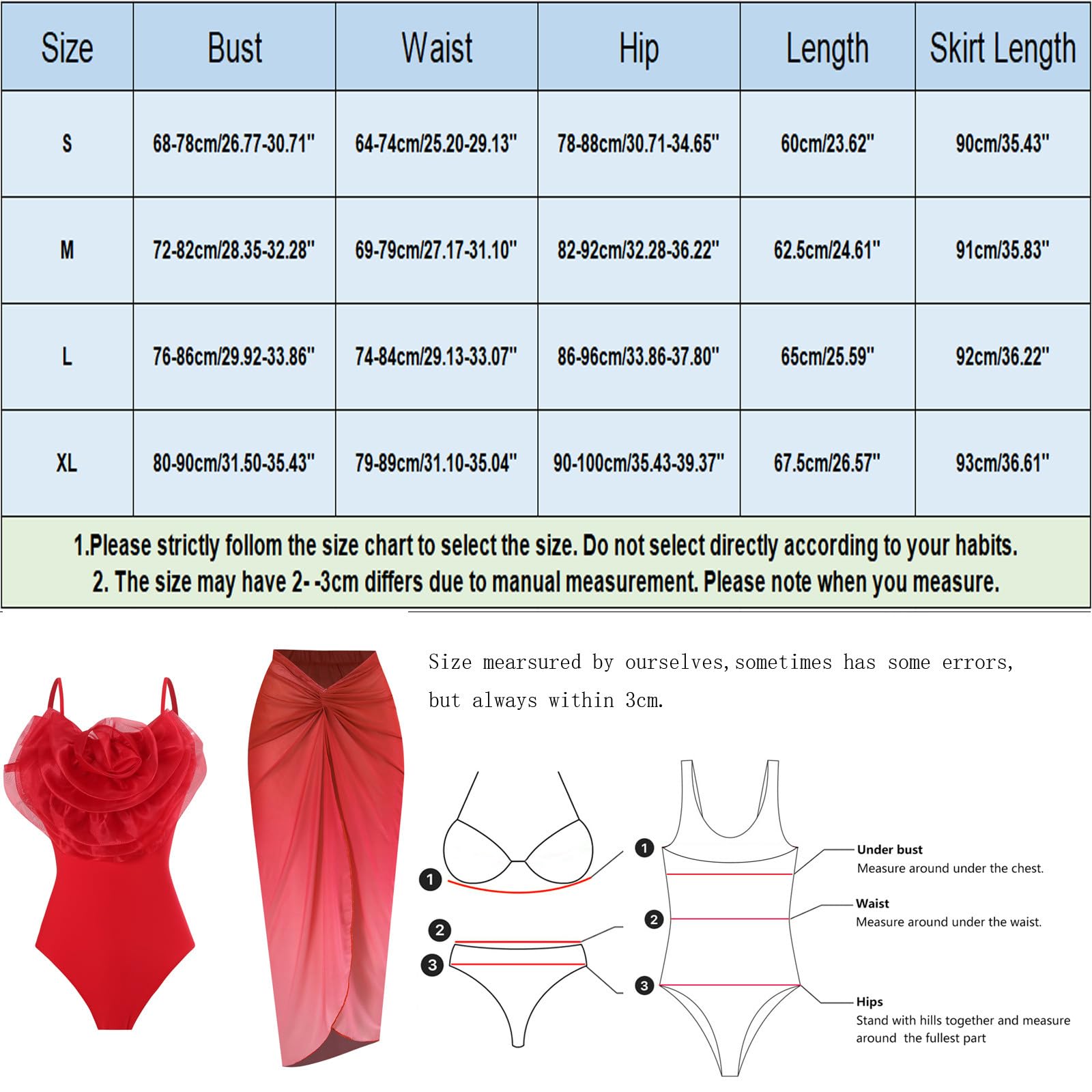 Costume da bagno estivo da donna con fiori grandi, 1 pezzo + 1 copricostume da bagno con due stampe Monokini Bikini 2 costumi da bagno Tankini Set per vacanze Beachwear Costumi da bagno