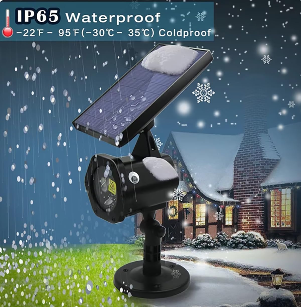 Projecteur solaire d'extérieur à LED pour décoration de Noël, éclairage de paysage, idéal pour un jardin, une pelouse ou des fêtes