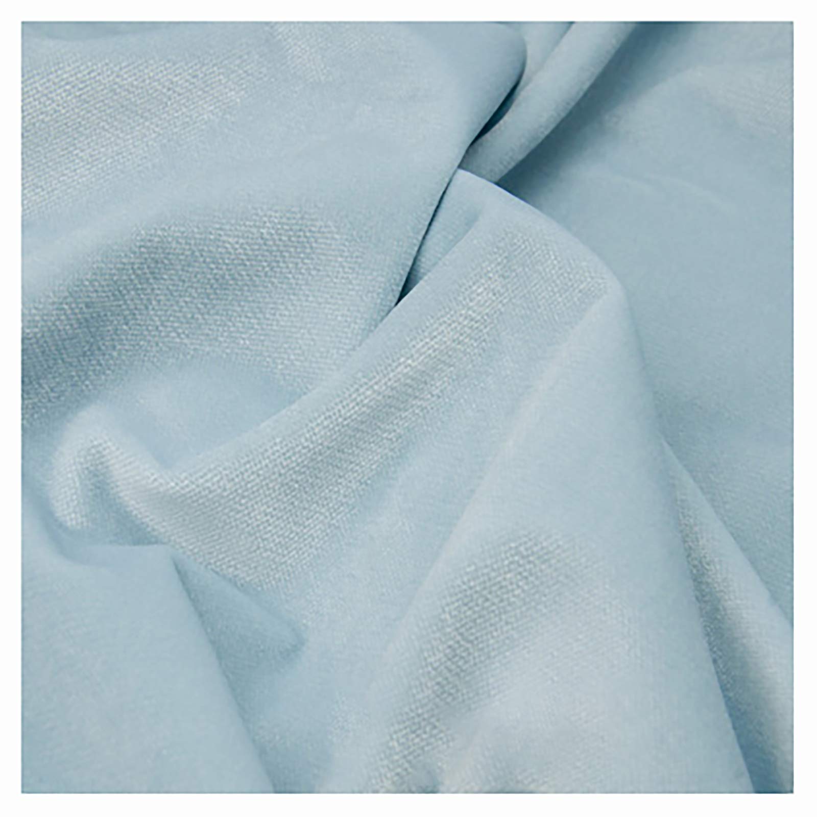 Tissu velours extensible anti-plis bleu clair pour coudre facilement des vêtements