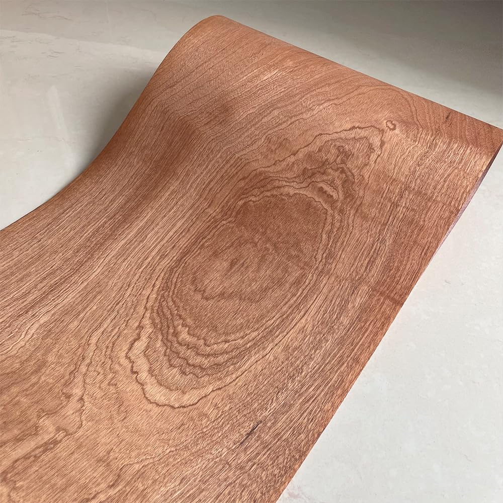 Chapa de sapeli Natural de 35cm de Ancho, Hoja Fina de Madera, Altavoz Artesanal, Guitarra, Muebles de renovación Hechos a Mano, Panel de Piel de 240cm