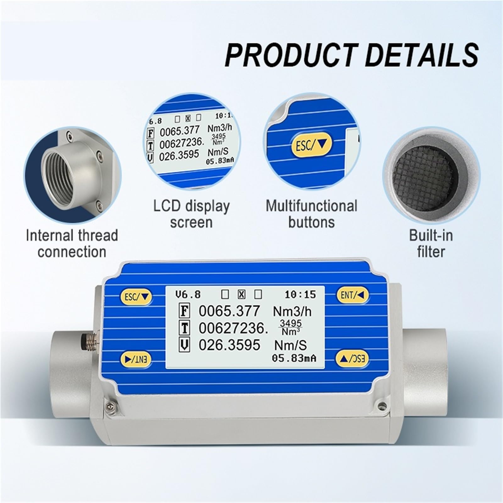 Micro flussimetri di Massa Termici for misurazioni Accurate del Flusso di Gas in strumentazione analitica e for semiconduttori biotecnologici(DN25)